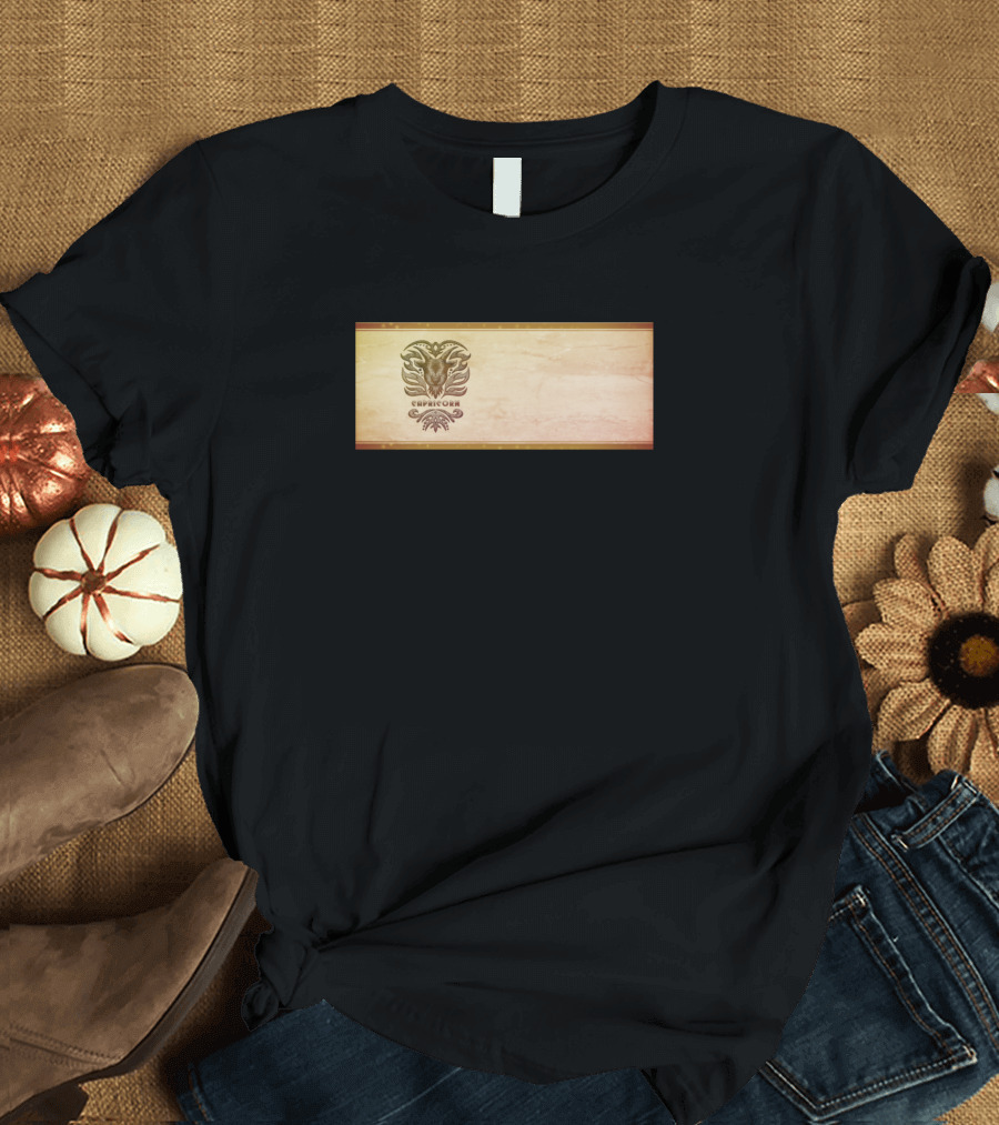 Capricorn Classic Zodiac Symbol Designer T-Shirt