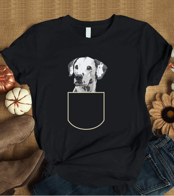 T-Shirt: Dalmatian In the Pocket Dog T-Shirt Dalmatian In the Pocket Dog T-Shirt