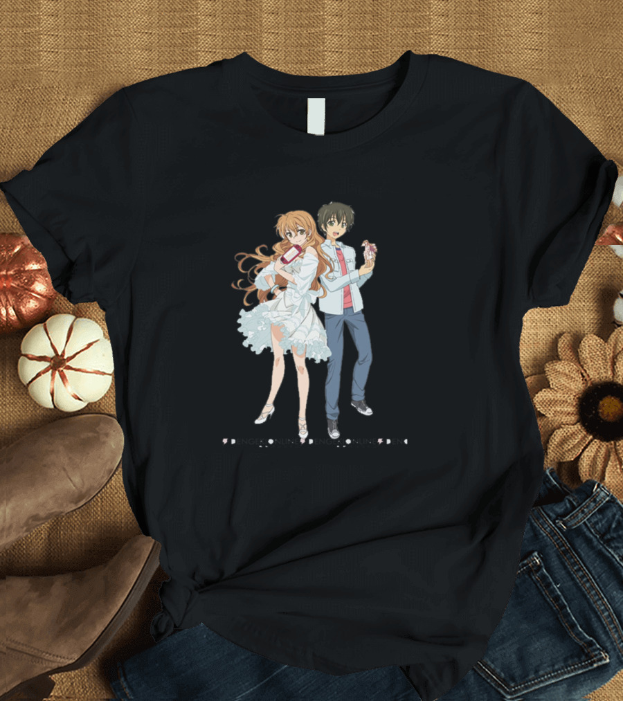 Golden Time Anime Tada Banri Kaga Kouko Character T-Shirt