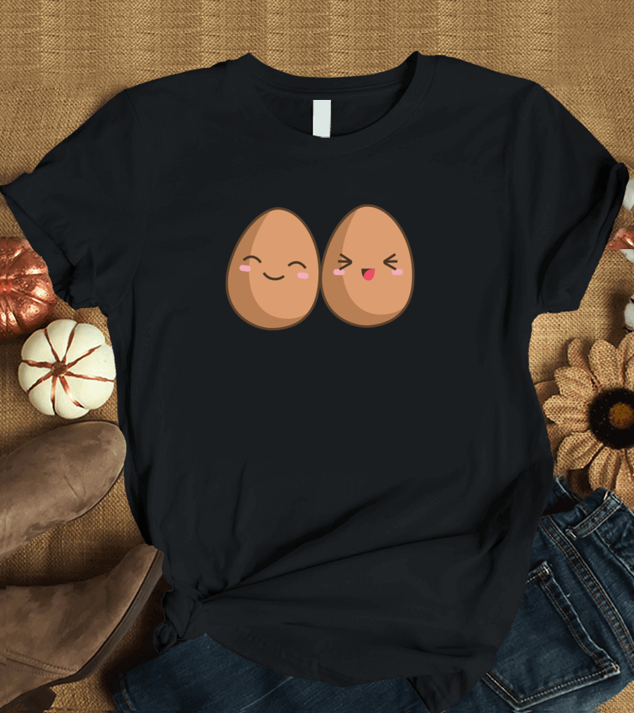 Happy Eggs Smiling Emoji Faces T-Shirt