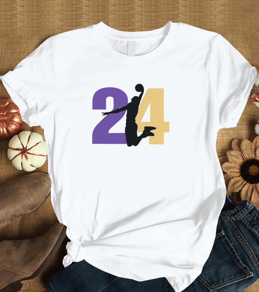 Kobe 24 Dunk Silhouette in Purple and Gold T-Shirt