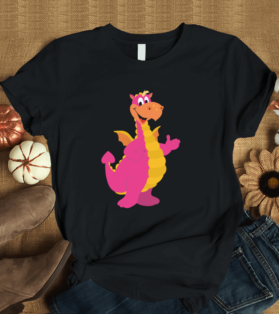 Reino Aventura Dragon Mascot Colorful Character T-Shirt