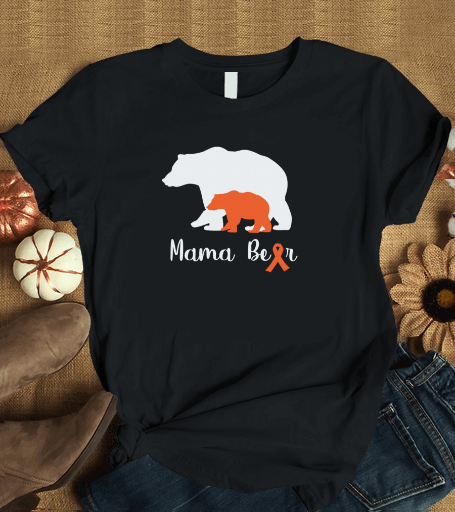 Mama Bear Multiple Sclerosis Awareness Orange T-Shirt