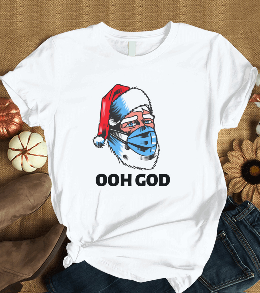 OOH GOD Worried Santa Mask T-Shirt