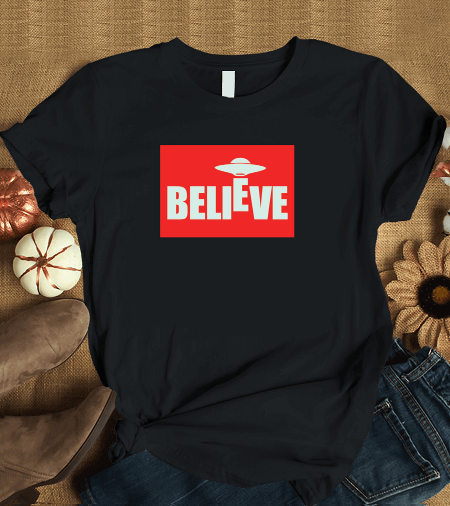 Believe UFO Logo Style High Quality T-Shirt