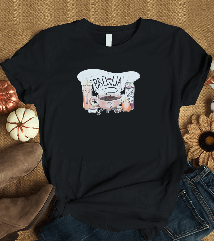 Brewja Coffee Cup with Candle and Potion Mug T-Shirt
