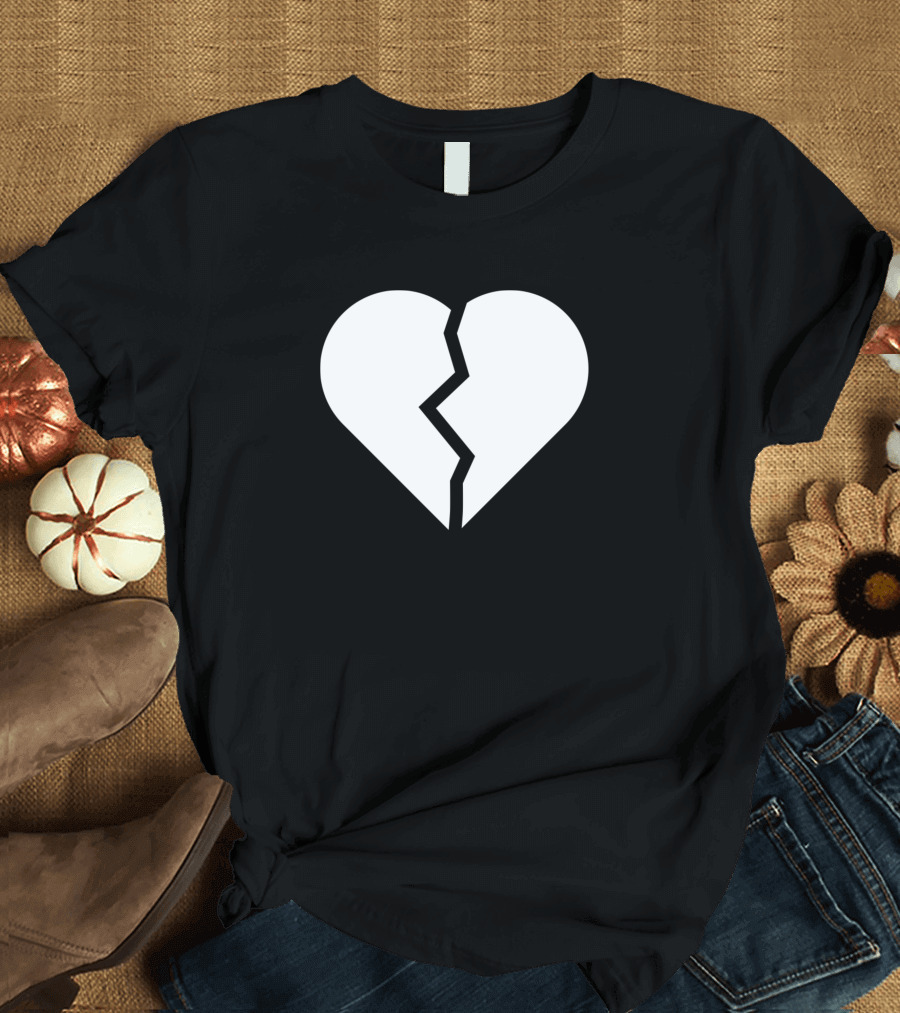Broken Heart White T-Shirt