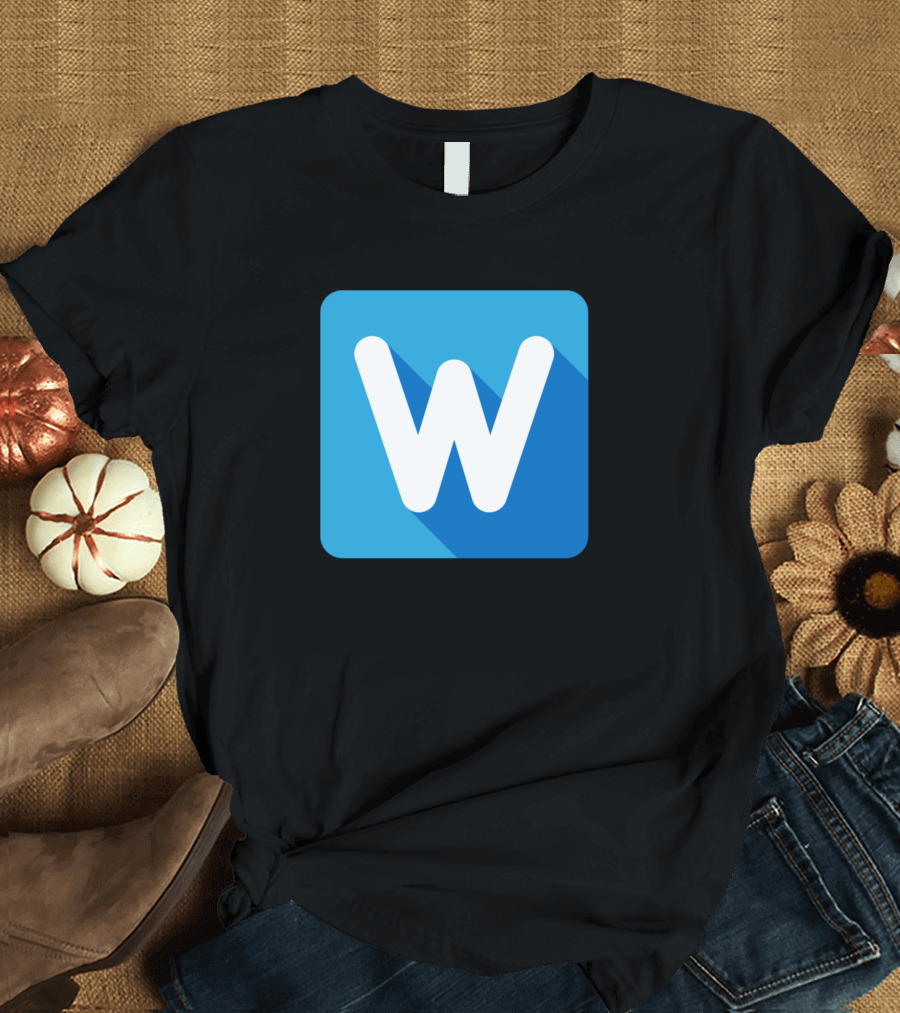 W Box Letter Colorful Alphabet T-Shirt