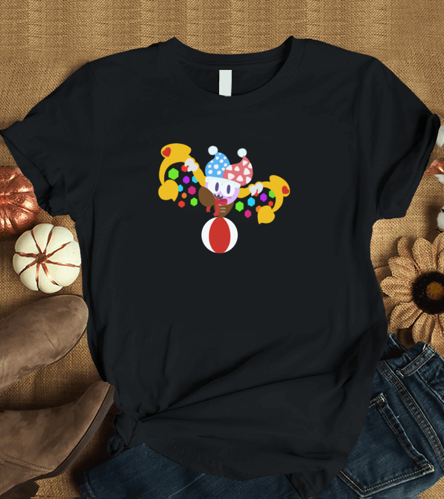 Kirby Marx Jester Hat Colorful Wings T-Shirt