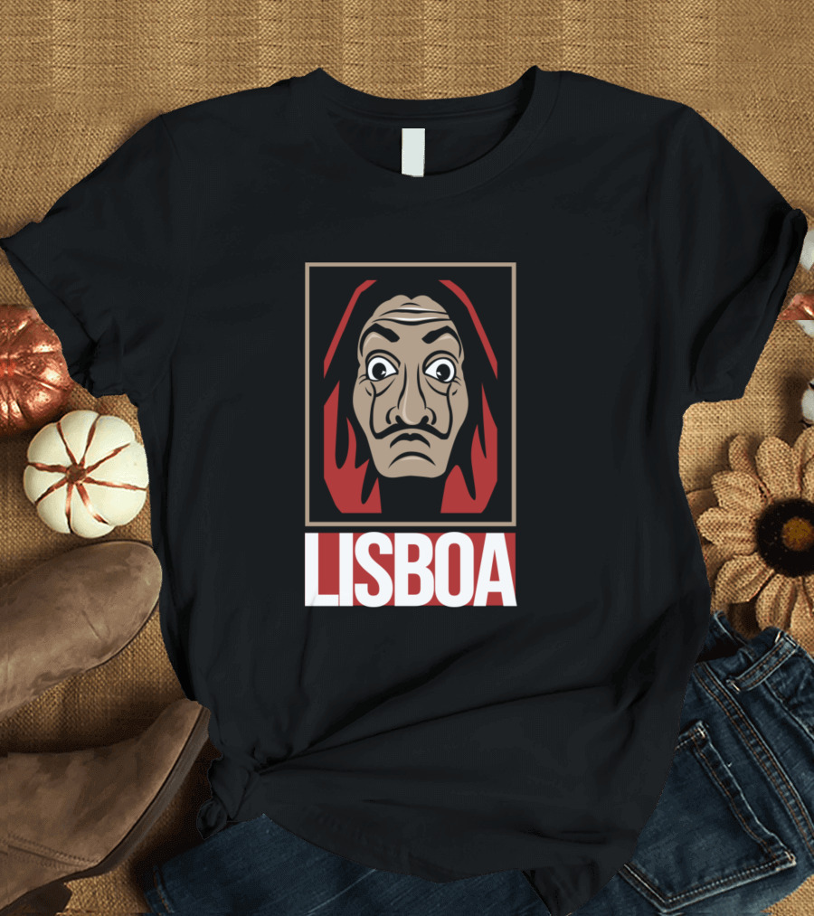 Lisboa Money Heist Salvador Dali Mask T-Shirt