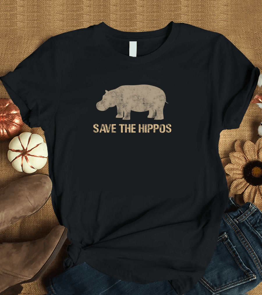 Save The Hippos Conservation Wildlife Awareness T-Shirt