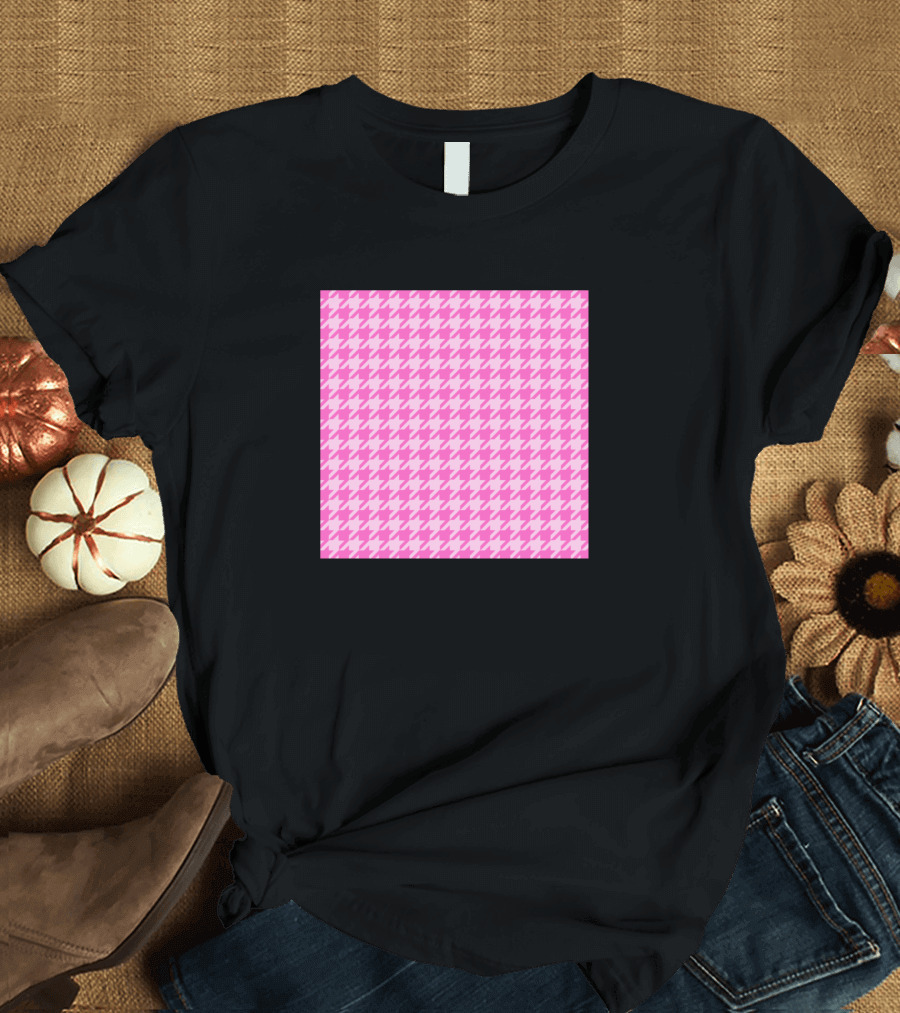 Pink Houndstooth T-Shirt
