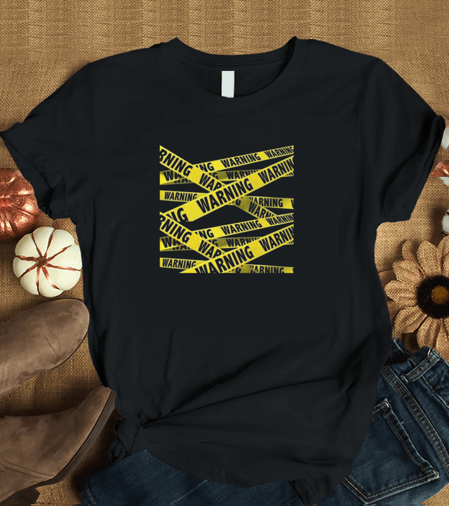 Yellow Warning Tape Caution T-Shirt