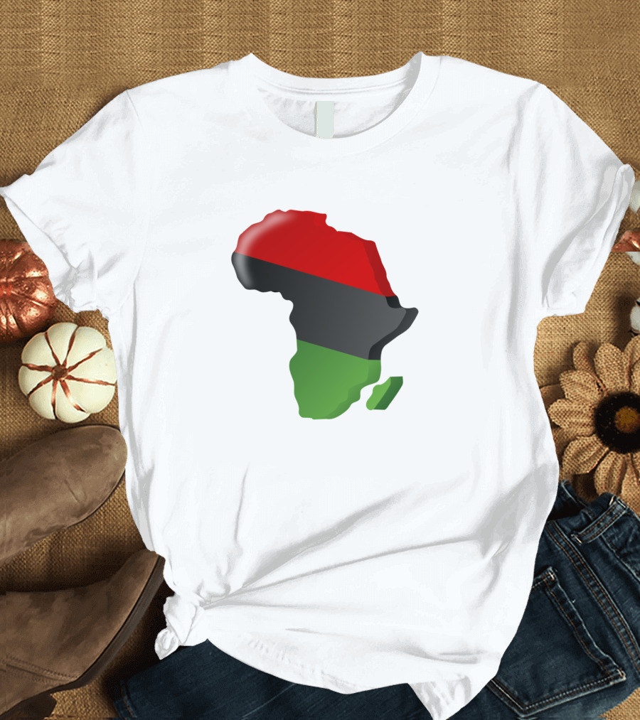 Pan African Flag Map of Africa T-Shirt