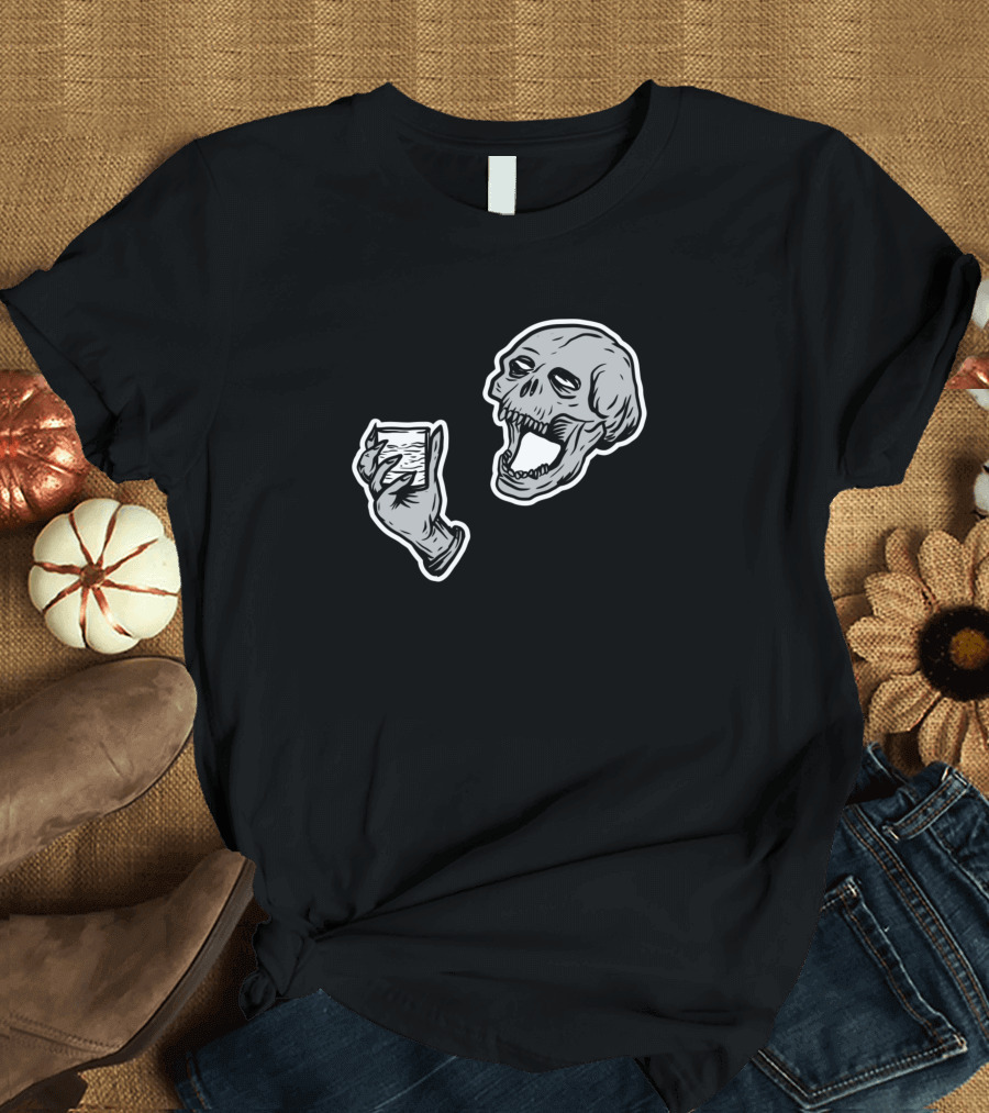 Skull And Beer Toasting Laughter T-Shirt