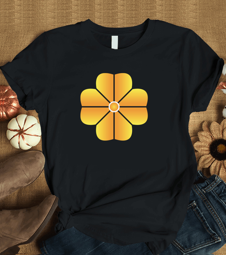 Royal Golden Fortune Clover Bright Flower T-Shirt