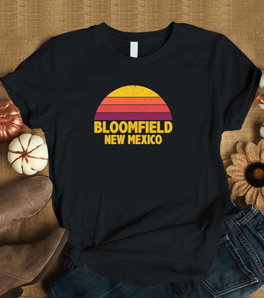 Bloomfield New Mexico Retro Style Sunset Vintage T-Shirt