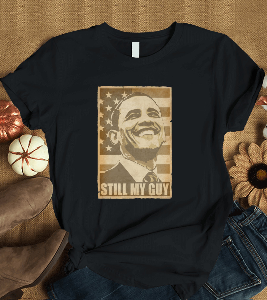 Barack Obama Still My Guy American Flag Vintage T-Shirt