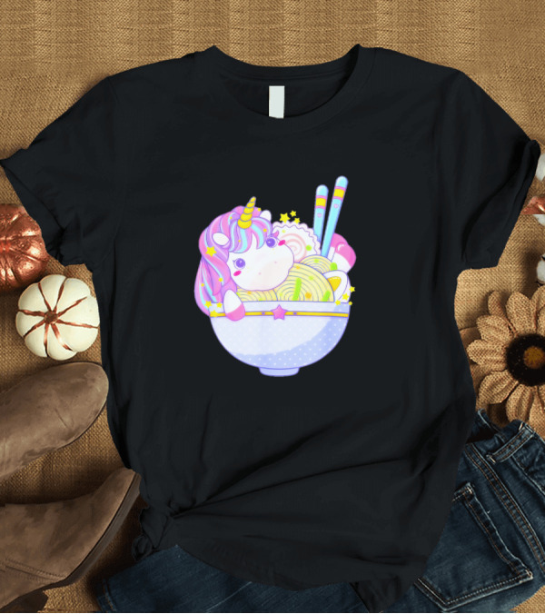 T-Shirt: Christmas Unicorn Ramen Anime Kawaii T-Shirt Christmas Unicorn Ramen Anime Kawaii T-Shirt