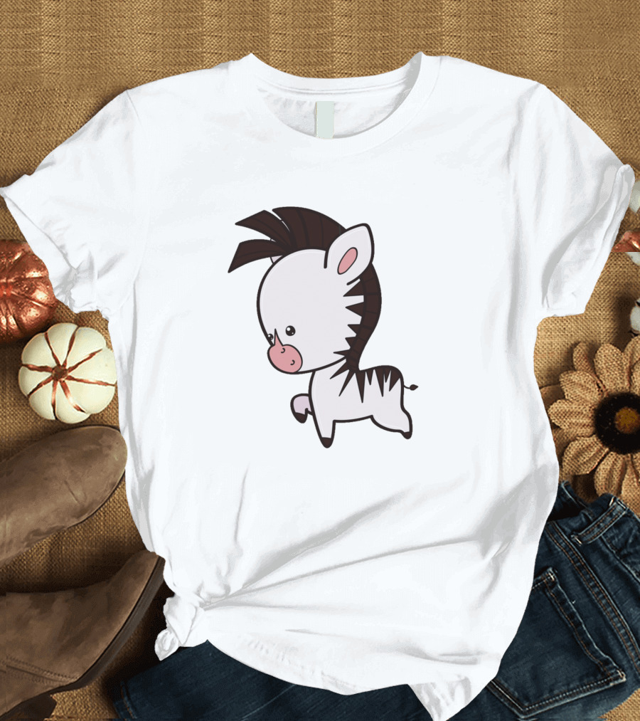 Cute Zebra Cartoon T-Shirt