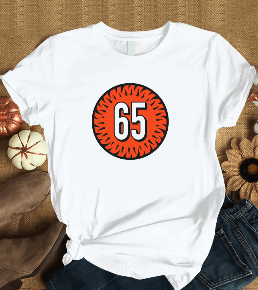 Keaton Sutherland Jersey Number 65 Cincinnati Beng T-Shirt