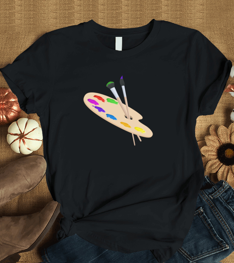 T For Painter Palette and Brushes for Grandkids T-Shirt