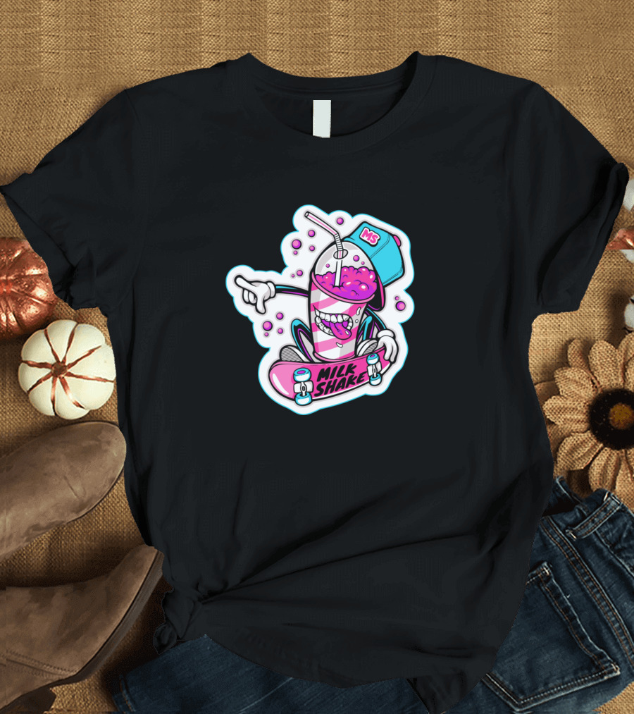 Milk Shake Skateboard MS Character T-Shirt