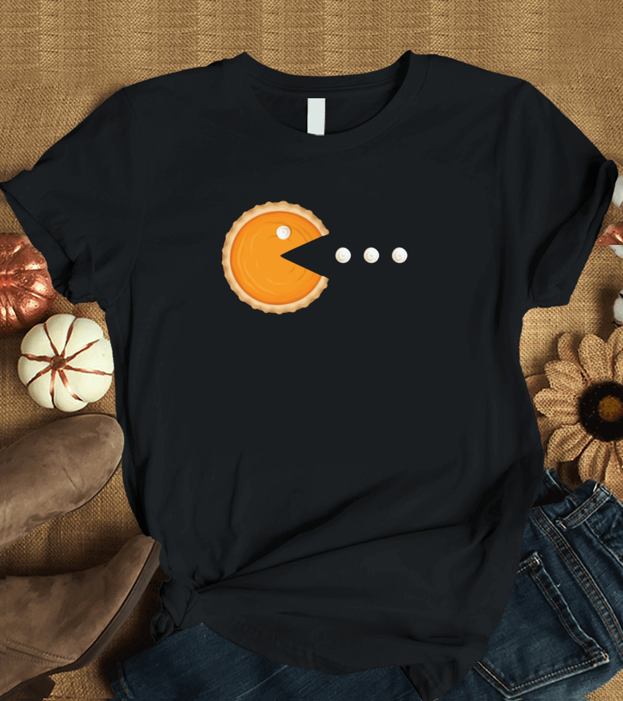 Thanksgiving Pumpkin Pie Pacman T-Shirt