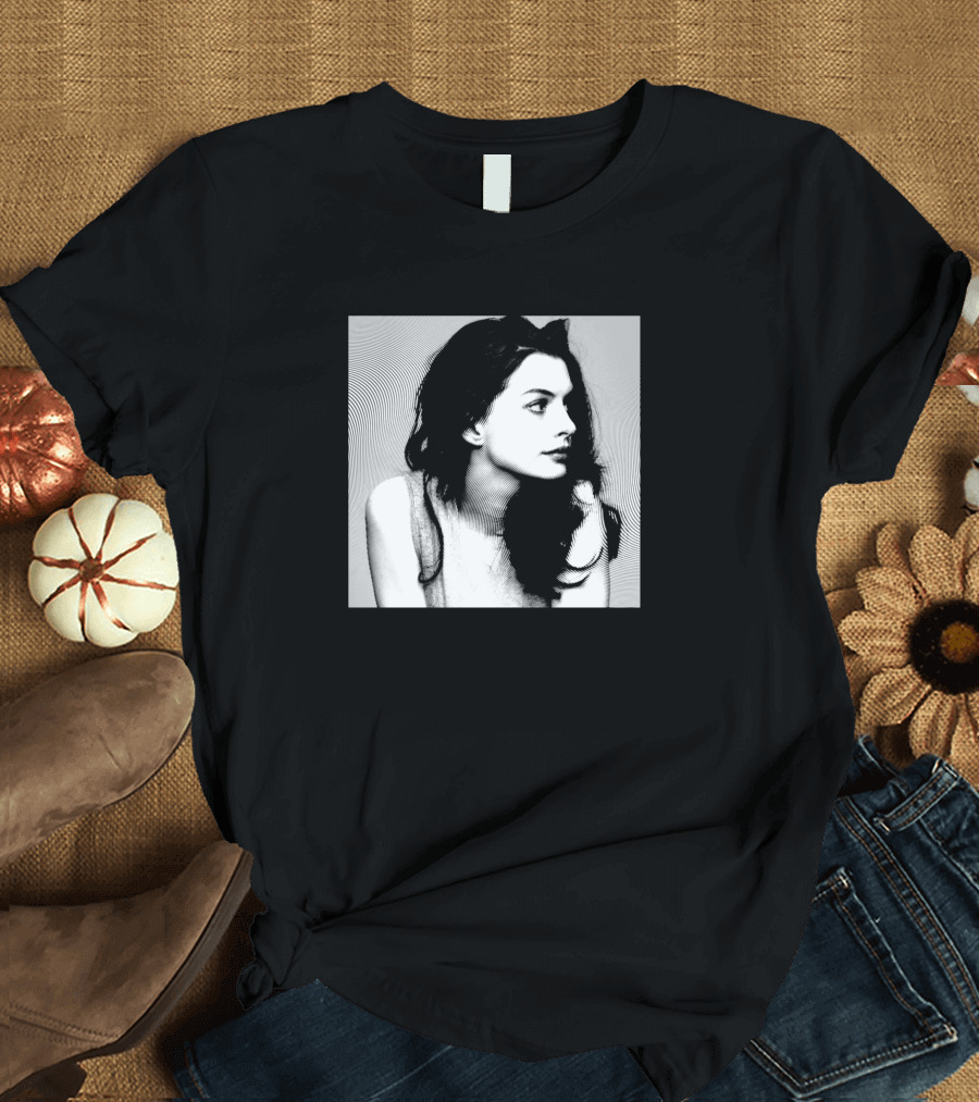 Anne Hathaway Linocut T-Shirt