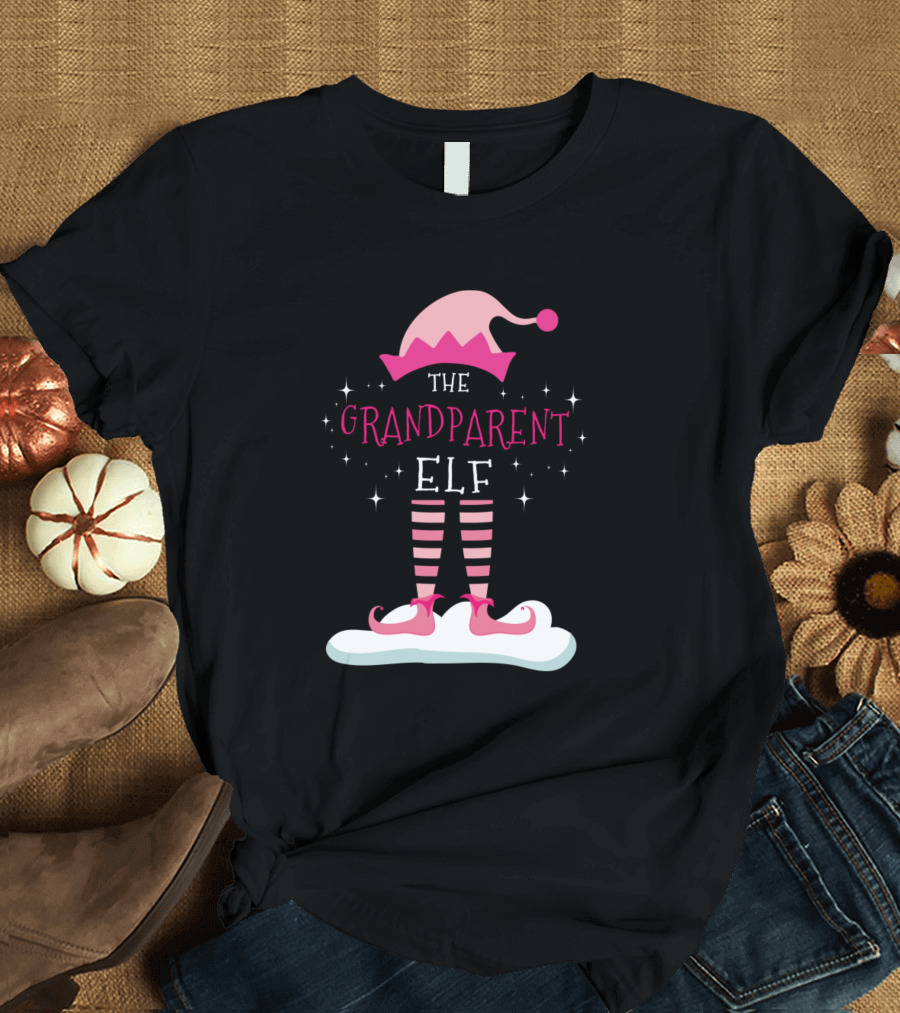 The Grandparent Elf Family Christmas T-Shirt