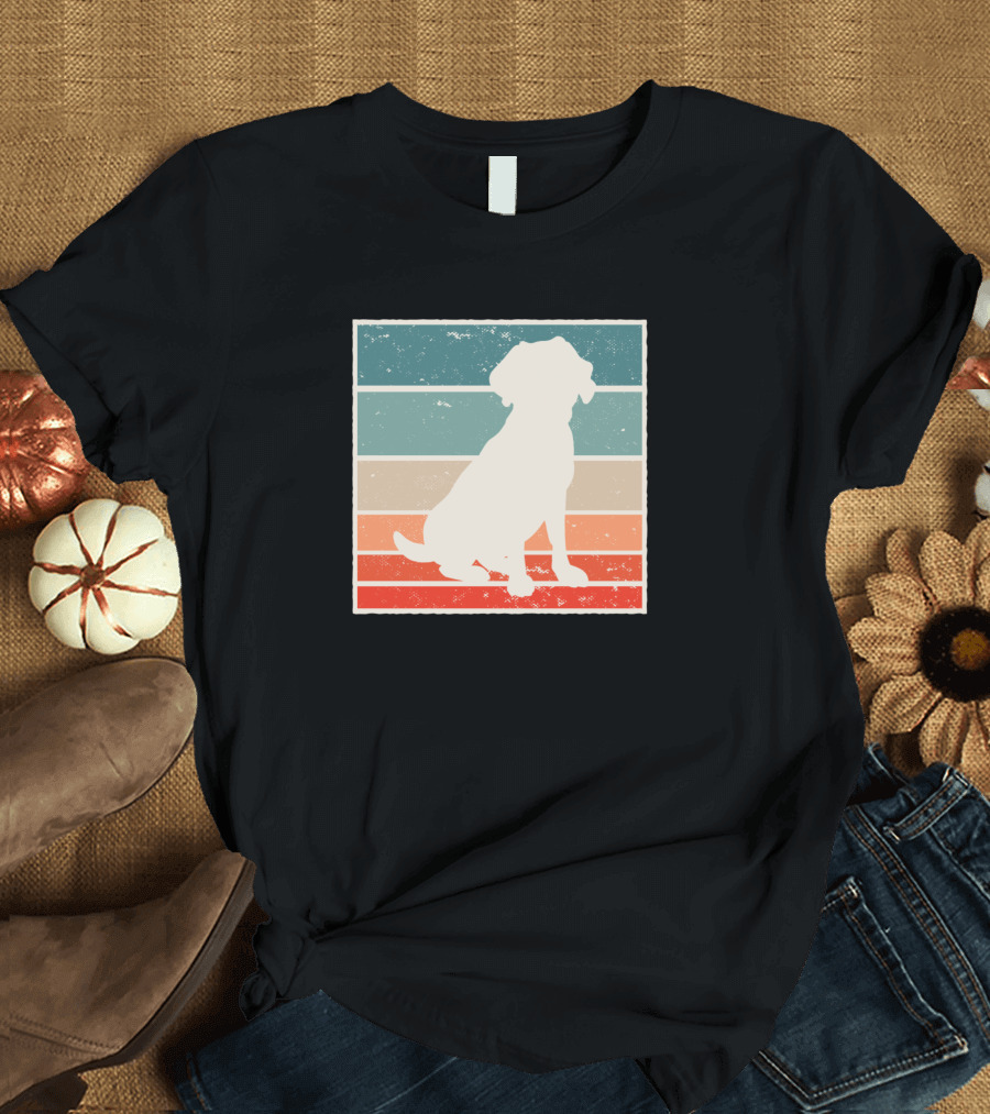 Swiss Mountain Dog Alm Graph Vintage Silhouette Stripe T-Shirt