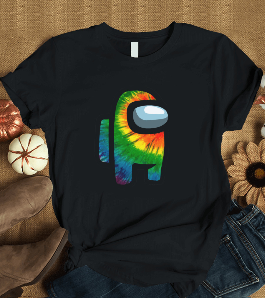 Among Us Crewmate Tie Dye Rainbow T-Shirt