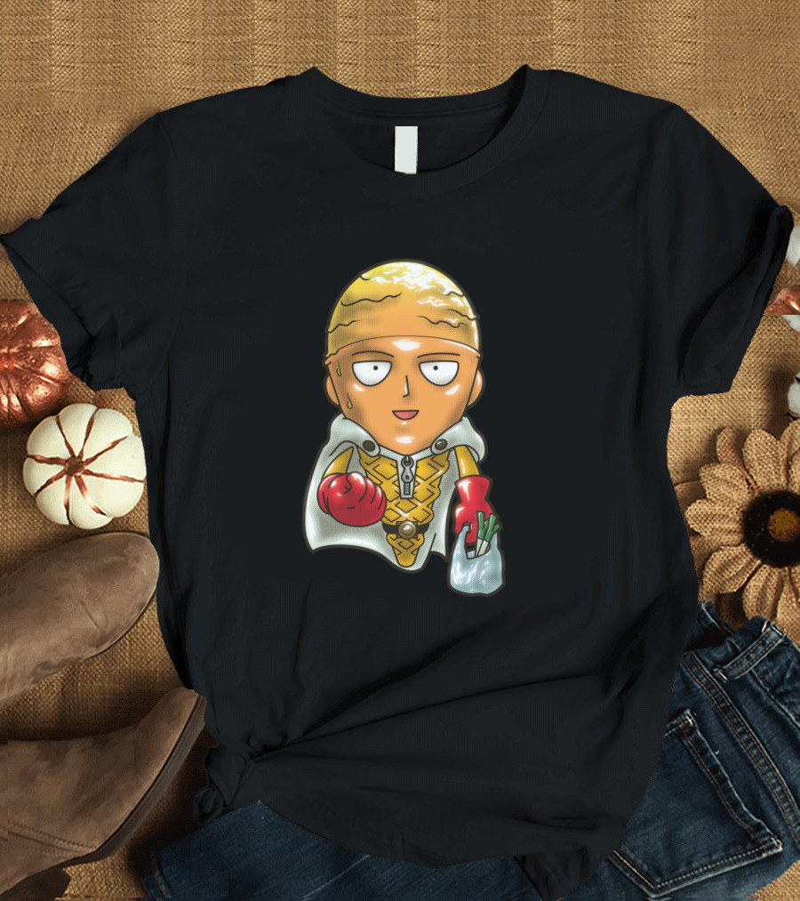 Saitama Shopping with Boxing Glove and Grocery Bag T-Shirt