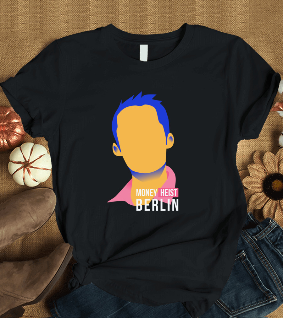 Berlin Character Silhouette from Money Heist Series T-Shirt