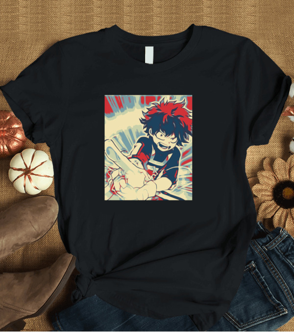 T-Shirt: Izuku Midoriya Dynamic Action Pose Boku No Hero Academia T-Shirt Izuku Midoriya Dynamic Action Pose Boku No Hero Academia T-Shirt