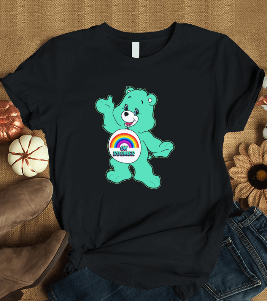 Ok Boomer Bear Rainbow Wave T-Shirt