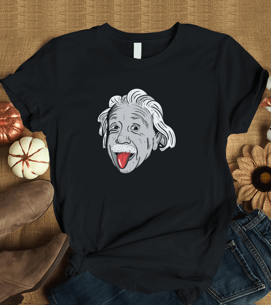 Albert Einstein Iconic Playful Expression Face T-Shirt