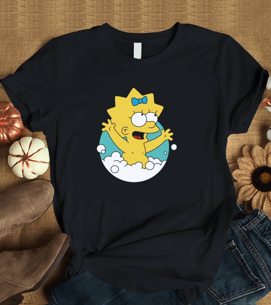 The Simpsons Maggie Bathtime Bubbles Delight T-Shirt