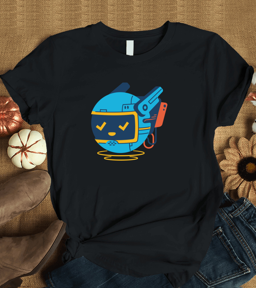 Cute Flying Robot Headset Hovering T-Shirt