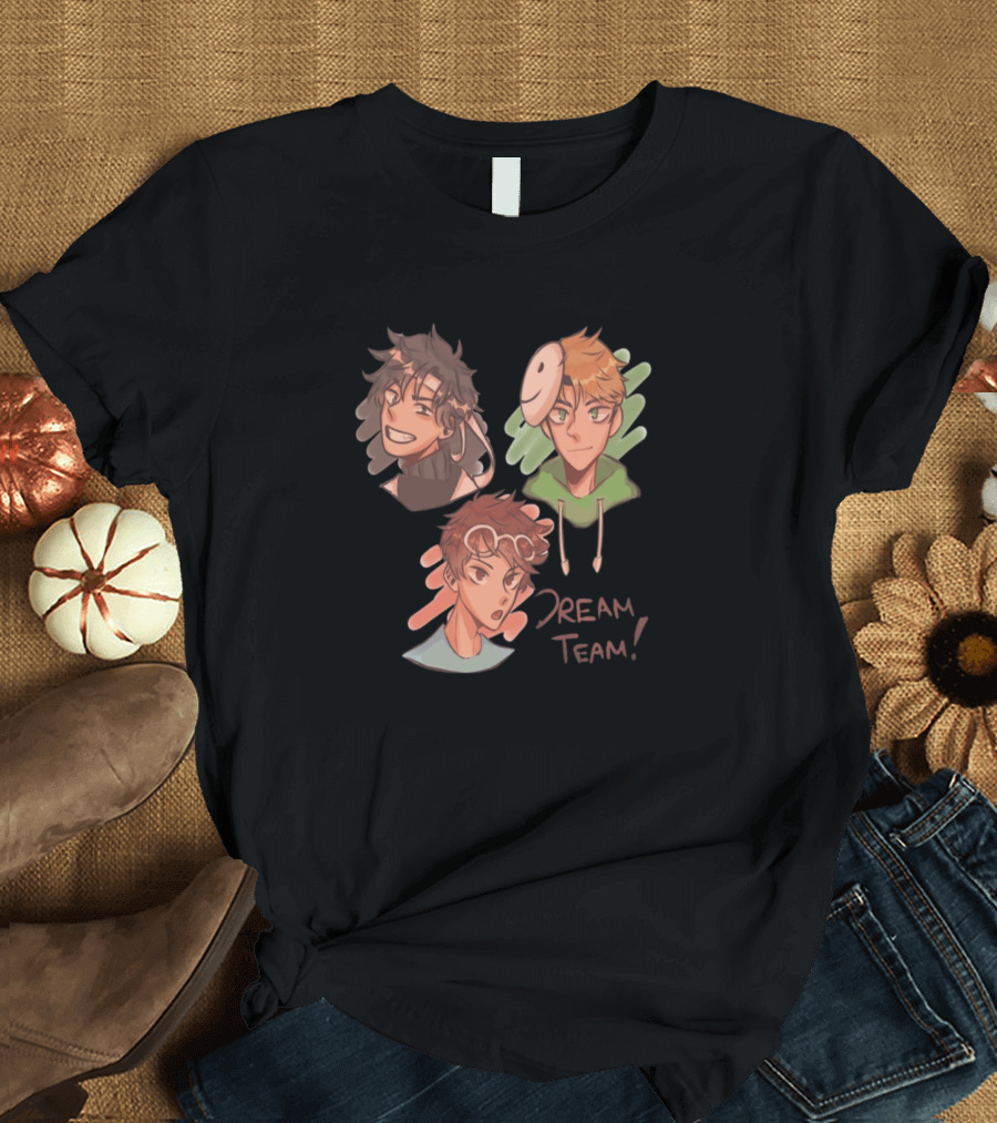 Dream Team SMP Characters with Mask Hoodie Fan T-Shirt