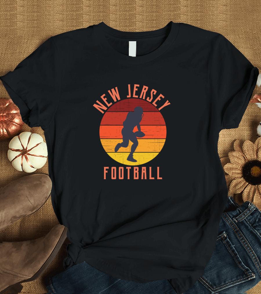 New Jersey Football Vintage Sunset T-Shirt