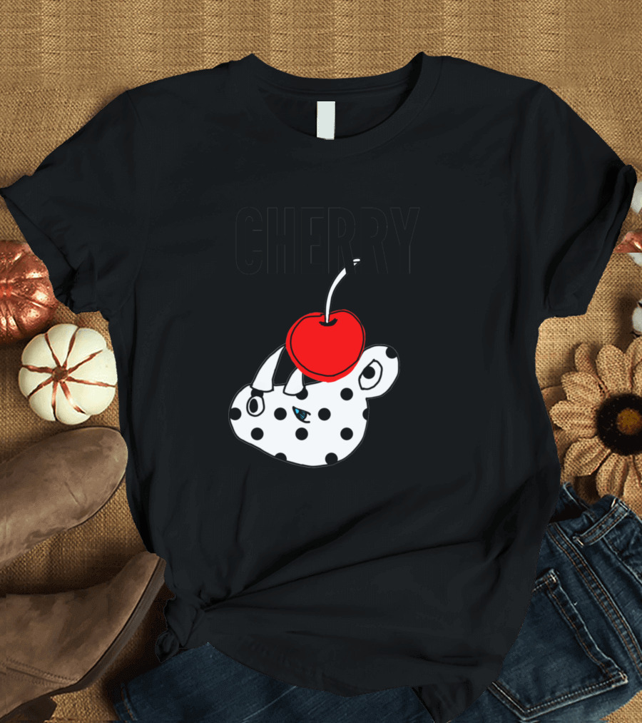 CHERRY Dotted Rhino with Red Cherry T-Shirt