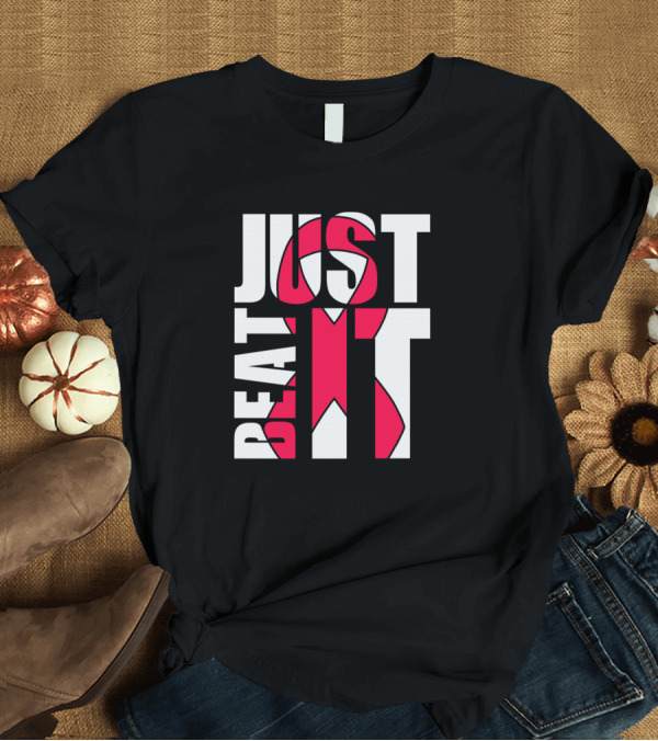 T-Shirt: Just Beat It Hemophilia Awareness Red Ribbon Warrior T-Shirt Just Beat It Hemophilia Awareness Red Ribbon Warrior T-Shirt