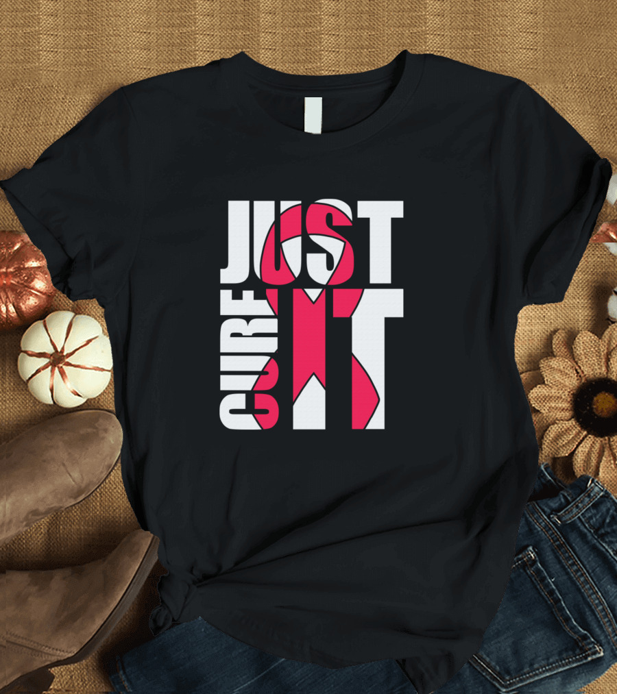 Just Cure It Hemophilia Awareness Red Ribbon Warrior T-Shirt