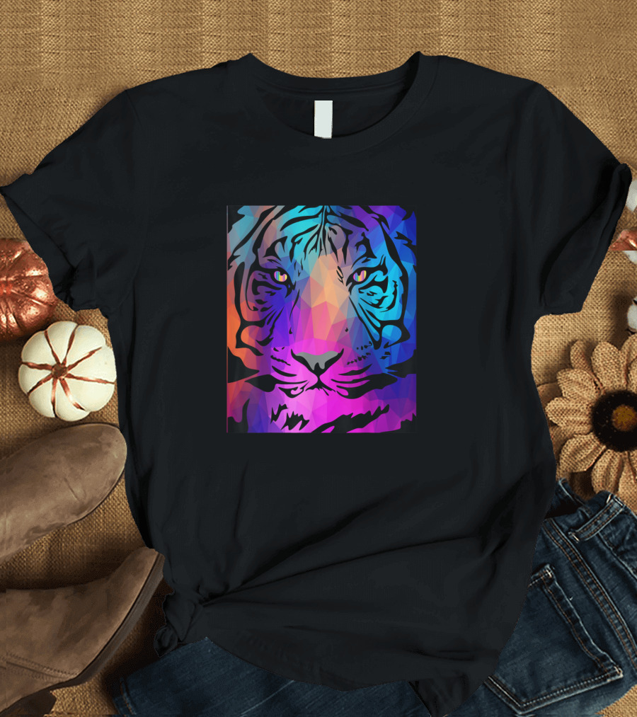 Regal Multicolor Tiger Exotic Cat Merch T-Shirt