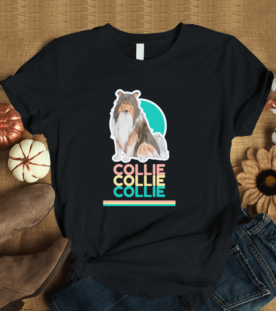 Collie Collie Collie Cute Dog Design1050 T-Shirt