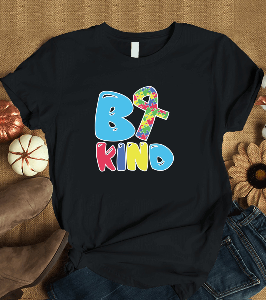 Autism Awareness Be Kind Puzzle T-Shirt