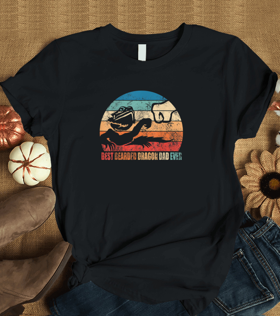 Best Bearded Dragon Dad Ever Vintage Fist Bump T-Shirt