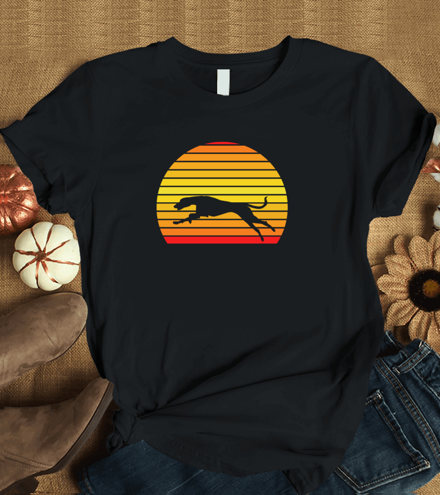 Coursing Ibizan Hound Retro Sunset T-Shirt