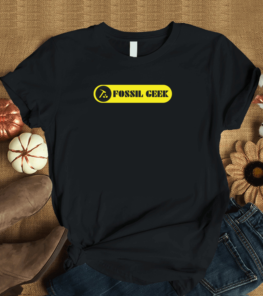Fossil Geek Geologist Paleontologist Hammer T-Shirt